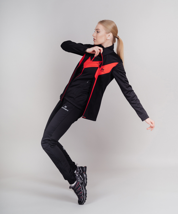 картинка Разминочный костюм Nordski Base Black/Red W от магазина Одежда+