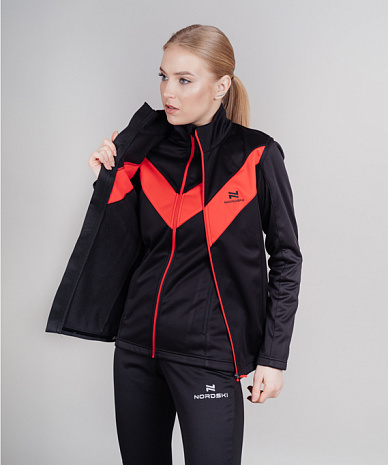 картинка Разминочный костюм Nordski Base Black/Red W от магазина Одежда+