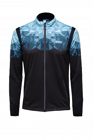 картинка Куртка разминочная KV+ TORNADO jacket man black/turquoise от магазина Одежда+