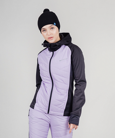 картинка Куртка Nordski Hybrid Hood Black/Lavender W от магазина Одежда+