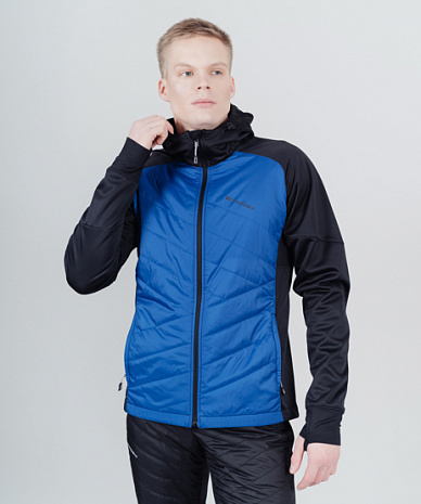 картинка Куртка Nordski Hybrid Hood Black/Blue от магазина Одежда+