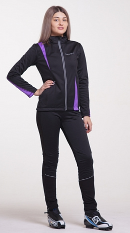 картинка Разминочный костюм Nordski Active Black/Violet от магазина Одежда+